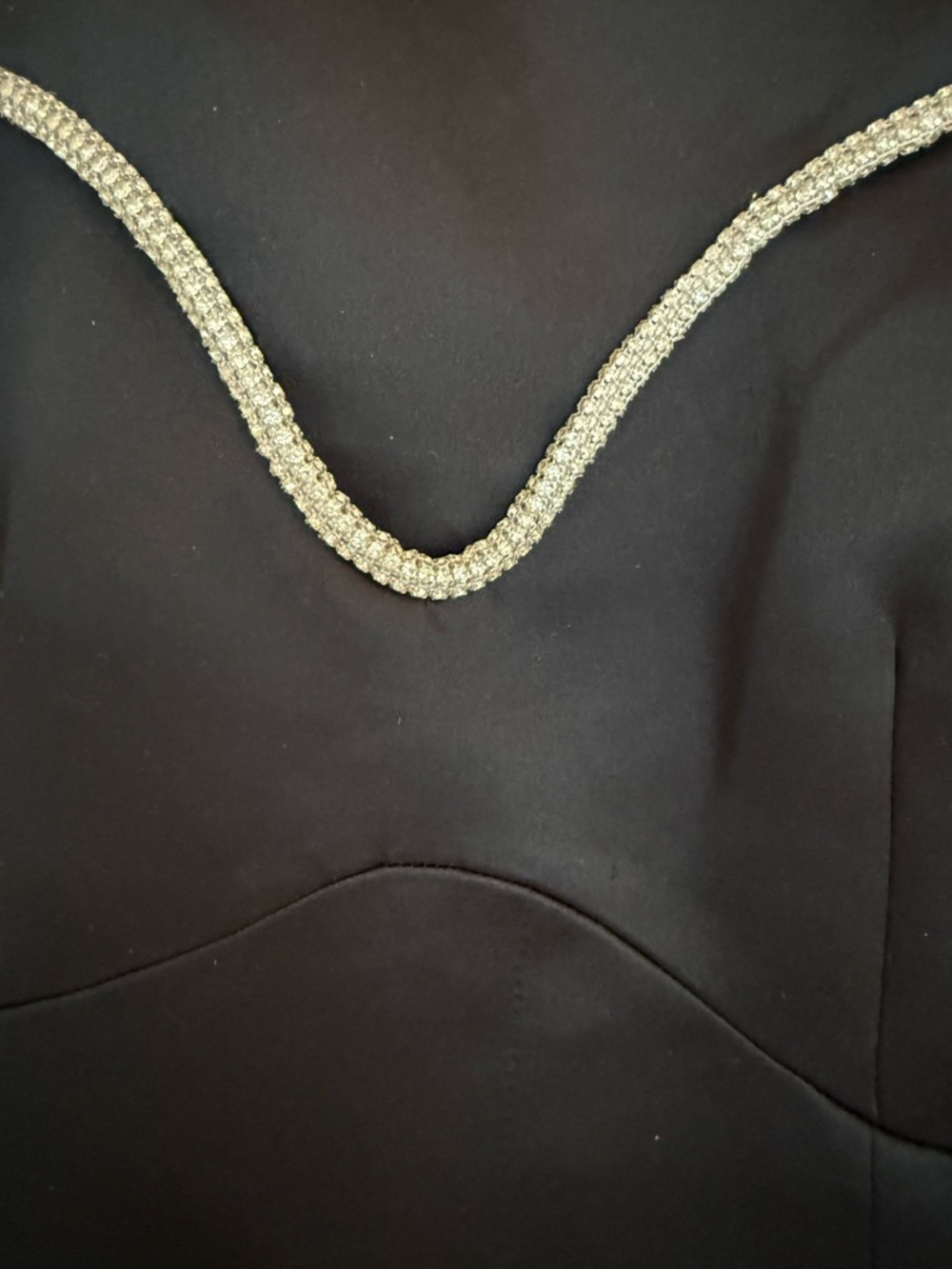 Tanya Taylor Noaki Embellished Black Satin Mini Flare Dress size 6 - Picture 7 of 10